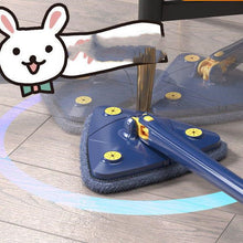 Carica l'immagine nel visualizzatore di Gallery, Self-wringing Triangle Extended Mop X Type Microfiber Floor Squeeze Free Hand Washing Lazy Tool Rotate Household Cleaning Tool