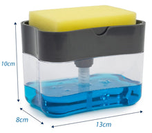 Carica l'immagine nel visualizzatore di Gallery, Dispenser Sapone Liquido Manuale Erogatore Spugna Piatti Distributore Detersivo