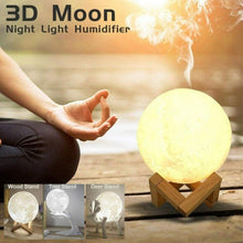 Lade das Bild in den Galerie-Viewer, UMIDIFICATORE ULTRASUONI LAMPADA LUNA LUCE LED AROMATERAPIA DIFFUSORE AROMI FUMO