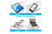 Carica l'immagine nel visualizzatore di Gallery, Supporto Portatile per PC Rosa Tablet Computer Base Pieghevole Regolabile