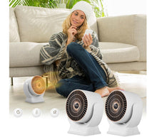 Lade das Bild in den Galerie-Viewer, Termoventilatore Elettrico Aria Calda Bagno Mini Caldobagno 800W Stufa