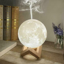 Lade das Bild in den Galerie-Viewer, UMIDIFICATORE ULTRASUONI LAMPADA LUNA LUCE LED AROMATERAPIA DIFFUSORE AROMI FUMO