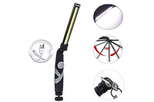 Carica l'immagine nel visualizzatore di Gallery, Lampada torcia led cob magnetica lavoro portatile rotante ricaricabile usb