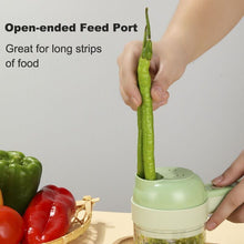 Carica l'immagine nel visualizzatore di Gallery, Robot da cucina 4 in 1 Tritatrice per verdure Set di tagliaverdure elettrico