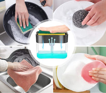 Carica l'immagine nel visualizzatore di Gallery, Dispenser Sapone Liquido Manuale Erogatore Spugna Piatti Distributore Detersivo