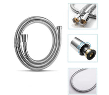 Carica l'immagine nel visualizzatore di Gallery, Tubo Doccia Flessibile 2.5M Attacco Universale Girevole Bagno Cromato 01982