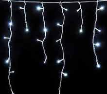 Carica l'immagine nel visualizzatore di Gallery, Tenda Luminosa 64LED Catena Natalizia Cascata Di Luci Di Natale 3M Bianco Freddo