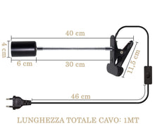 Carica l'immagine nel visualizzatore di Gallery, Portalampada E27 Con Pinza Morsetto Con Interruttore Lampada Acquario Scrivania