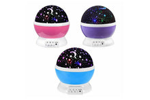 Carica l'immagine nel visualizzatore di Gallery, Lampada effetto cielo stellato proiettore rotante luce led notturna bambini