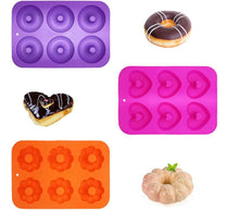 Carica l'immagine nel visualizzatore di Gallery, Stampo Per Ciambelle In Silicone 3pz Stampo Per Dolci Antiaderente Colorato