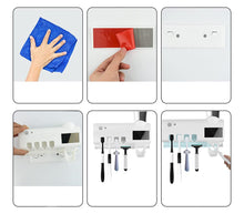Carica l'immagine nel visualizzatore di Gallery, Sterilizzatore Spazzolini UV Con Dispenser Dentrificio Porta Spazzolino Adesivo