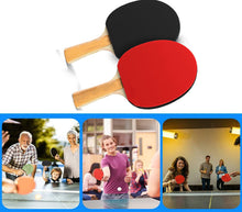 Carica l'immagine nel visualizzatore di Gallery, Set Ping Pong Racchette Rete con Morsetti 3 Palline Gioco Tennis da Tavolo