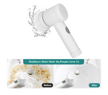 Carica l'immagine nel visualizzatore di Gallery, Spazzola Elettrica Pulizia Cucina Piastrelle Bagno Rotante 3Testine Ricaricabile