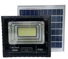 Carica l'immagine nel visualizzatore di Gallery, Faro LED Solare 200W Con Pannello Solare Indicatore Carica Luce Fredda Clicled