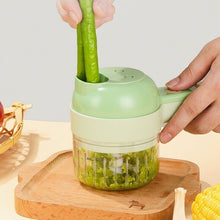 Carica l'immagine nel visualizzatore di Gallery, Robot da cucina 4 in 1 Tritatrice per verdure Set di tagliaverdure elettrico