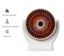 Lade das Bild in den Galerie-Viewer, Termoventilatore Elettrico Aria Calda Bagno Mini Caldobagno 800W Stufa