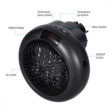 Carica l'immagine nel visualizzatore di Gallery, STUFA ELETTRICA WONDER HEATER 900W PORTATILE BASSO CONSUMO REGOLABILE DA 15 A...