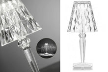 Carica l'immagine nel visualizzatore di Gallery, Lampada Tavolo Diamantata Ricaricabile USB Effetto Cristallo Luce Decorativa
