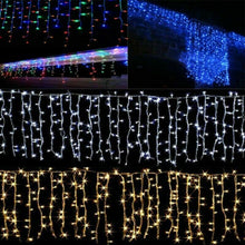 Carica l'immagine nel visualizzatore di Gallery, Tenda Luminosa Natalizia NATALE LUCI 3m x 100cm led PROLUNGABILE PIOGGIA
