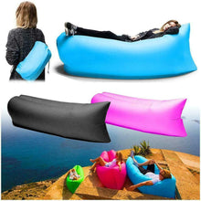 Carica l'immagine nel visualizzatore di Gallery, MATERASSINO GONFIABILE AIR SOFA POUF SACCO LETTO DIVANO SPIAGGIA MARE MONTAGNA