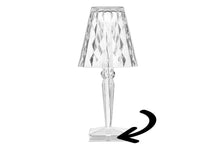 Carica l'immagine nel visualizzatore di Gallery, Lampada Tavolo Diamantata Ricaricabile USB Effetto Cristallo Luce Decorativa