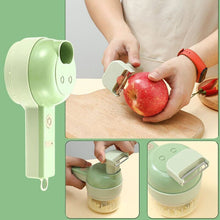 Carica l'immagine nel visualizzatore di Gallery, Robot da cucina 4 in 1 Tritatrice per verdure Set di tagliaverdure elettrico