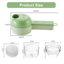 Carica l'immagine nel visualizzatore di Gallery, Robot da cucina 4 in 1 Tritatrice per verdure Set di tagliaverdure elettrico