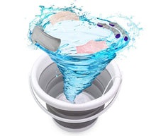 Carica l'immagine nel visualizzatore di Gallery, Mini Lavatrice Pieghevole Con Centrifuga USB Secchiello Per Bucato Portatile