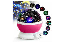 Carica l'immagine nel visualizzatore di Gallery, Lampada effetto cielo stellato proiettore rotante luce led notturna bambini