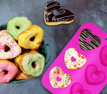 Carica l'immagine nel visualizzatore di Gallery, Stampo Per Ciambelle In Silicone 3pz Stampo Per Dolci Antiaderente Colorato