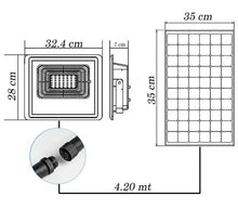 Carica l'immagine nel visualizzatore di Gallery, Faro LED Solare 200W Con Pannello Solare Indicatore Carica Luce Fredda Clicled