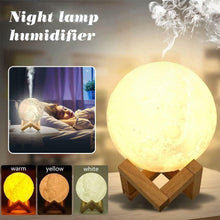 Lade das Bild in den Galerie-Viewer, UMIDIFICATORE ULTRASUONI LAMPADA LUNA LUCE LED AROMATERAPIA DIFFUSORE AROMI FUMO