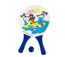 Carica l'immagine nel visualizzatore di Gallery, Racchettoni Da Spiaggia Racchette con Pallina Legno Gioco Bambini Adulti