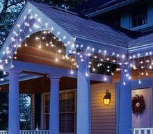 Carica l'immagine nel visualizzatore di Gallery, Tenda Luminosa Natalizia 10M 300 LED Bianco Freddo Cascata Luminosa Prolungabile