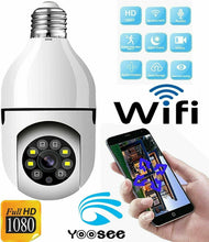 Carica l'immagine nel visualizzatore di Gallery, TELECAMERA IP CAM PTZ WIFI CAMERA DOME WIRELESS SPEED ZOOM YOOSEE LAMPADINA E27