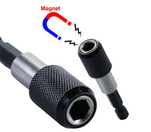Carica l'immagine nel visualizzatore di Gallery, Portapunta Magnetico 1/4'' per Punta Trapano Attacco Esagonale Sgancio Rapido