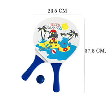 Carica l'immagine nel visualizzatore di Gallery, Racchettoni Da Spiaggia Racchette con Pallina Legno Gioco Bambini Adulti