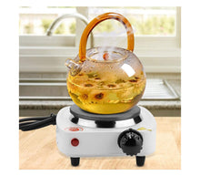 Carica l'immagine nel visualizzatore di Gallery, Mini Fornello Elettrico Piastra Singola Ghisa 500W Portatile Da Viaggio