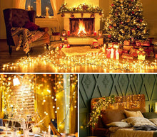 Carica l'immagine nel visualizzatore di Gallery, Luci Per Albero Di Natale 200 LED Minilucciole 12MT Catena Luminosa Luce Calda