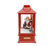 Carica l'immagine nel visualizzatore di Gallery, Lanterna Natalizia Babbo Natale Luci Led Effetto Neve Luminosa Musicale Addobbi