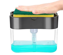 Carica l'immagine nel visualizzatore di Gallery, Dispenser Sapone Liquido Manuale Erogatore Spugna Piatti Distributore Detersivo
