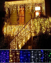 Carica l'immagine nel visualizzatore di Gallery, Tenda Luminosa Natalizia NATALE LUCI 3m x 100cm led PROLUNGABILE PIOGGIA