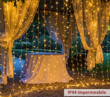 Carica l'immagine nel visualizzatore di Gallery, Tenda Luminosa Natalizia 3x2.70M Cascata Luci Di Natale LED Luce Calda
