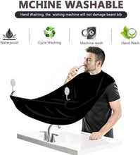 Carica l'immagine nel visualizzatore di Gallery, MANTELLO TELO GREMBIULE PER TAGLIO CATTURA BARBA CAPELLI BAFFI VENTOSE SPECCHIO