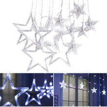 Carica l'immagine nel visualizzatore di Gallery, CATENA LUMINOSA STELLA LUCE BIANCO CALDO STELLE LUCI LED NATALE FESTE ADDOBBI