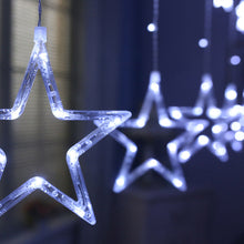 Carica l'immagine nel visualizzatore di Gallery, CATENA LUMINOSA STELLA LUCE BIANCO CALDO STELLE LUCI LED NATALE FESTE ADDOBBI