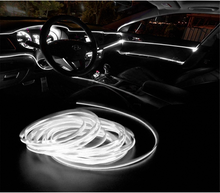 Carica l&#39;immagine nel visualizzatore di Gallery, Striscia LED Interni Auto 5M Luce Decorativa Atmosfera Tagliabile Bianco
