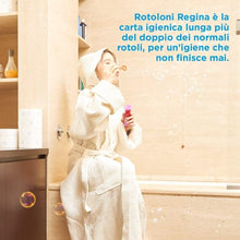 Lade das Bild in den Galerie-Viewer, Rotoloni Regina 42 Rotoli, Maxi Pack scorta 100% Ita, Carta igienica di qualità
