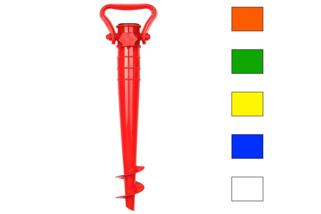 Picchetto per ombrellone 42cm trivella supporto base universale punta girevole