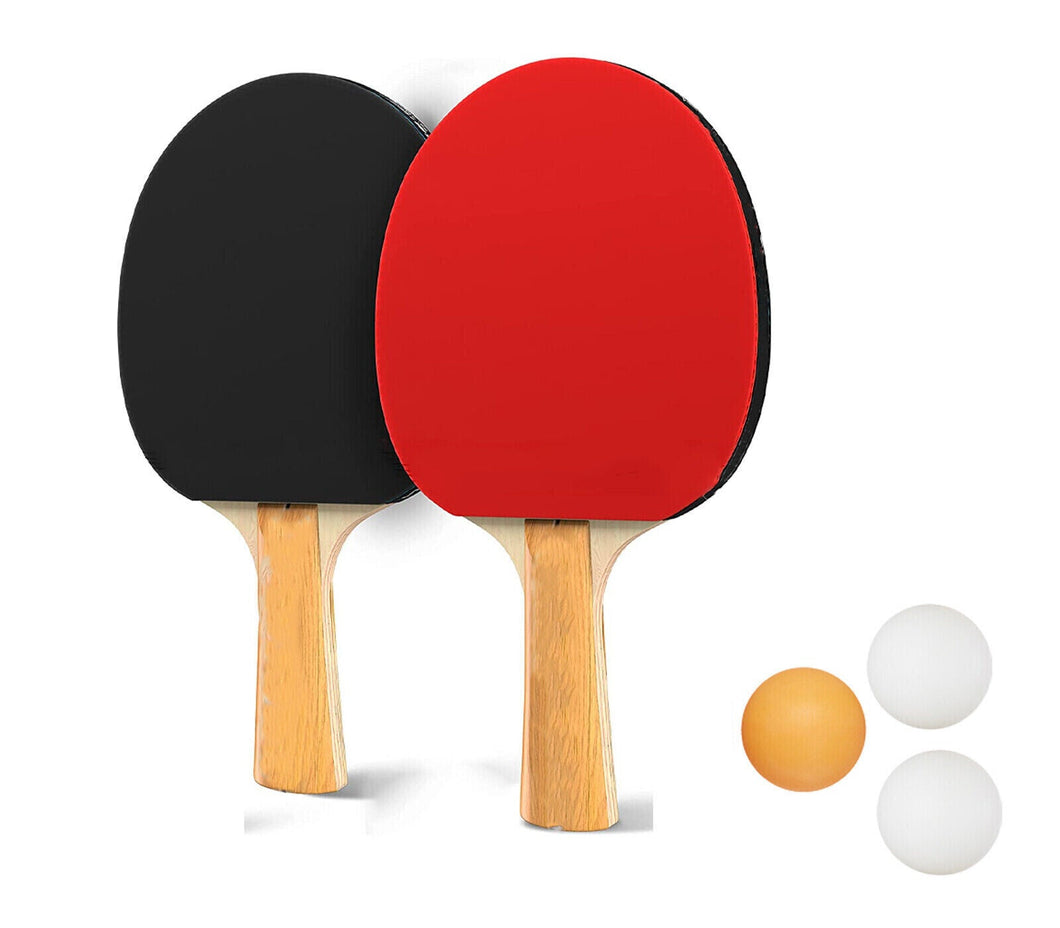 Set Ping Pong Racchette Rete con Morsetti 3 Palline Gioco Tennis da Tavolo